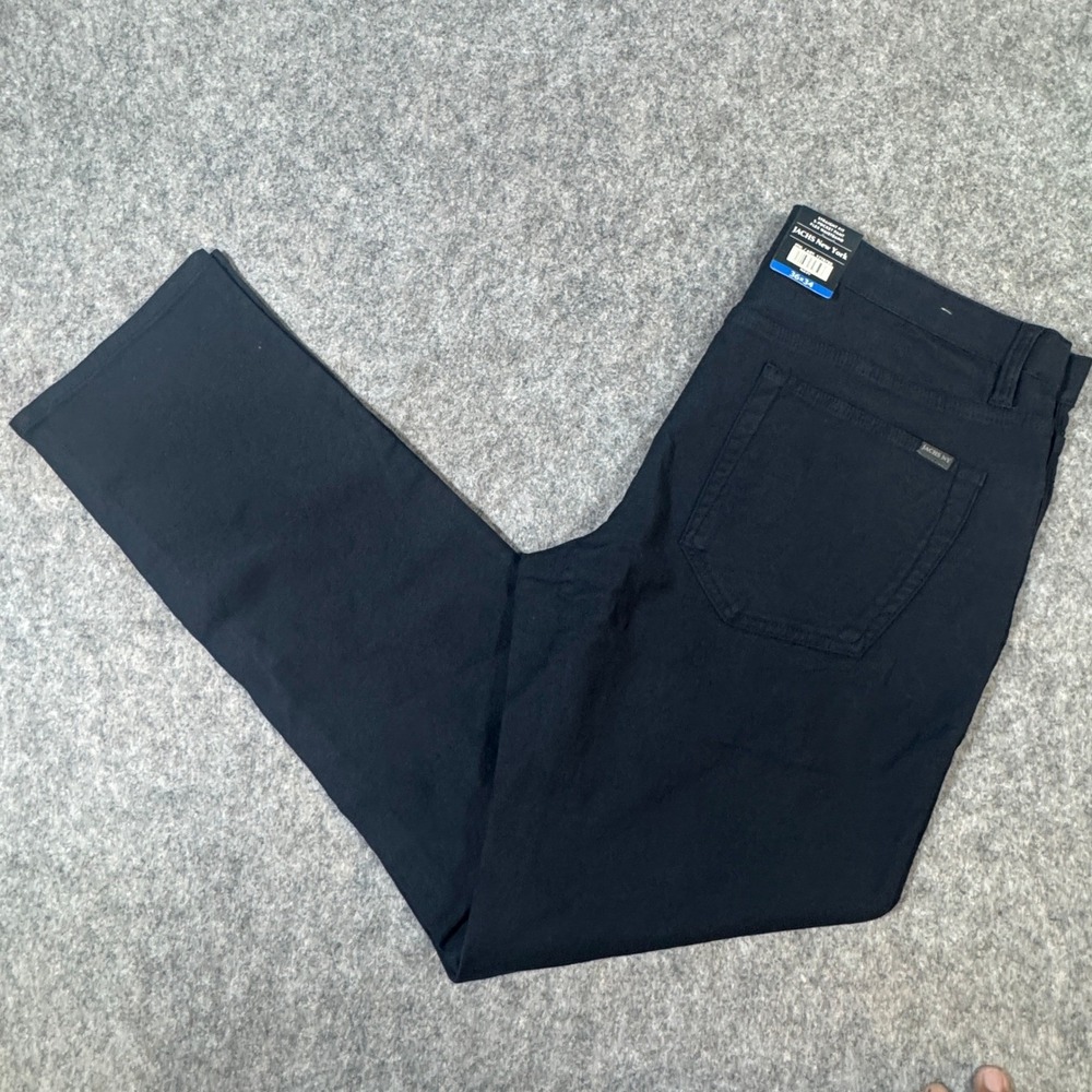 JACHS New York Mens Navy Straight Fit 5-Pocket Flex Waistband Pants 36x34 NEW